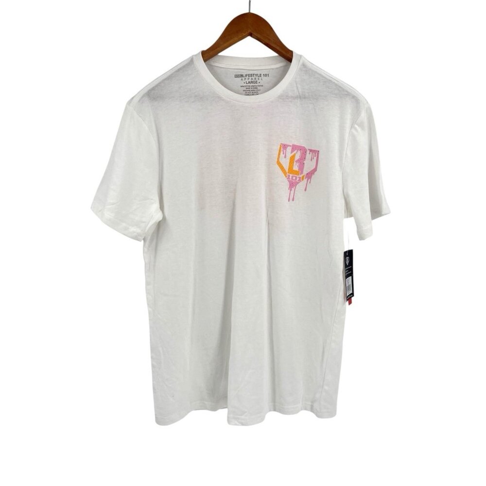 BASEBALL LIFESTYLE 101 Men's White Ice Cream Baseball T-Shirt NWT Large